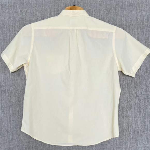 Old Navy Mens XL Yellow Casual Collared Button Up Short Sleeve Shirt Pocket - Picture 2 of 6